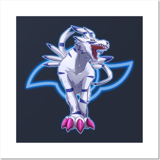 fanart garurumon Wall Art by DigiTeeshrit